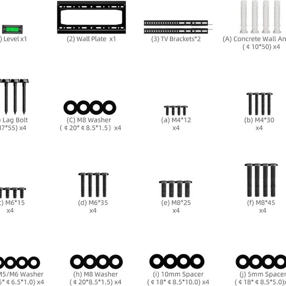 Universal Fixed TV Mount for 26-65 Inch Screens, Elegant Alloy Steel Design - Picture 8 of 8